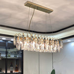 Modern Crystal Chandelier Luxury Gold Finish for Living Room Dining Room