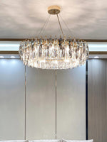 Modern Crystal Chandelier Luxury Gold Finish for Living Room Dining Room