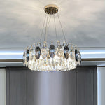 Modern Crystal Chandelier Luxury Gold Finish for Living Room Dining Room