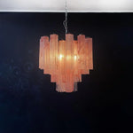Pink Murano Glass Tronchi Chandelier