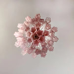 Pink Murano Glass Tronchi Chandelier