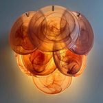 Pink Vintage Murano Glass Wall Lamp