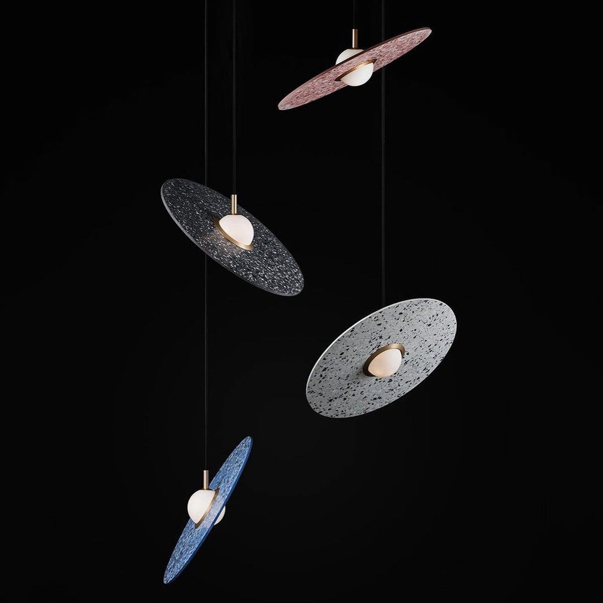 Luxury Terrazzo Pendant Light Modern LED Hanging Lamp for Dining Room & Kitchen Island
