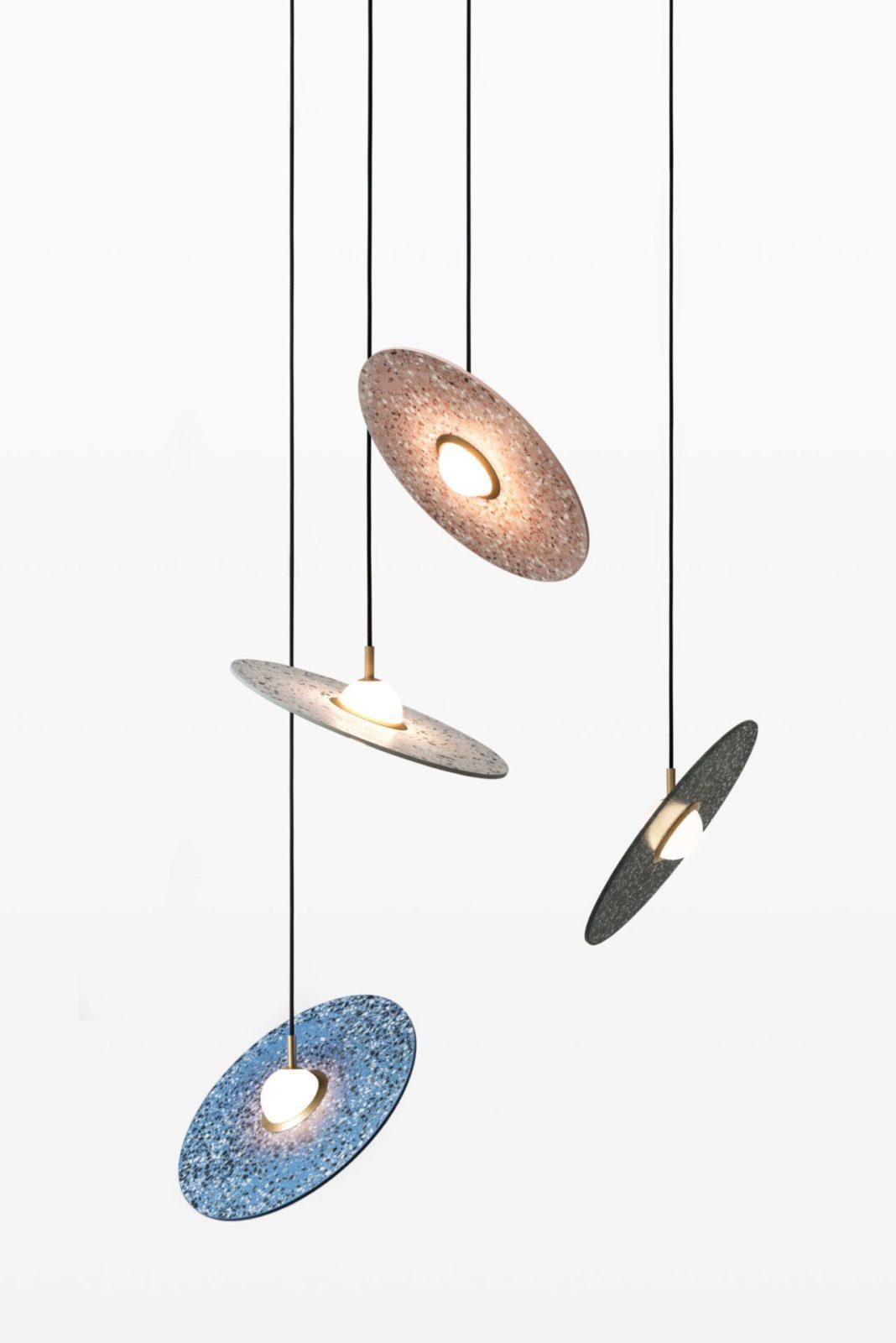 Luxury Terrazzo Pendant Light Modern LED Hanging Lamp for Dining Room & Kitchen Island