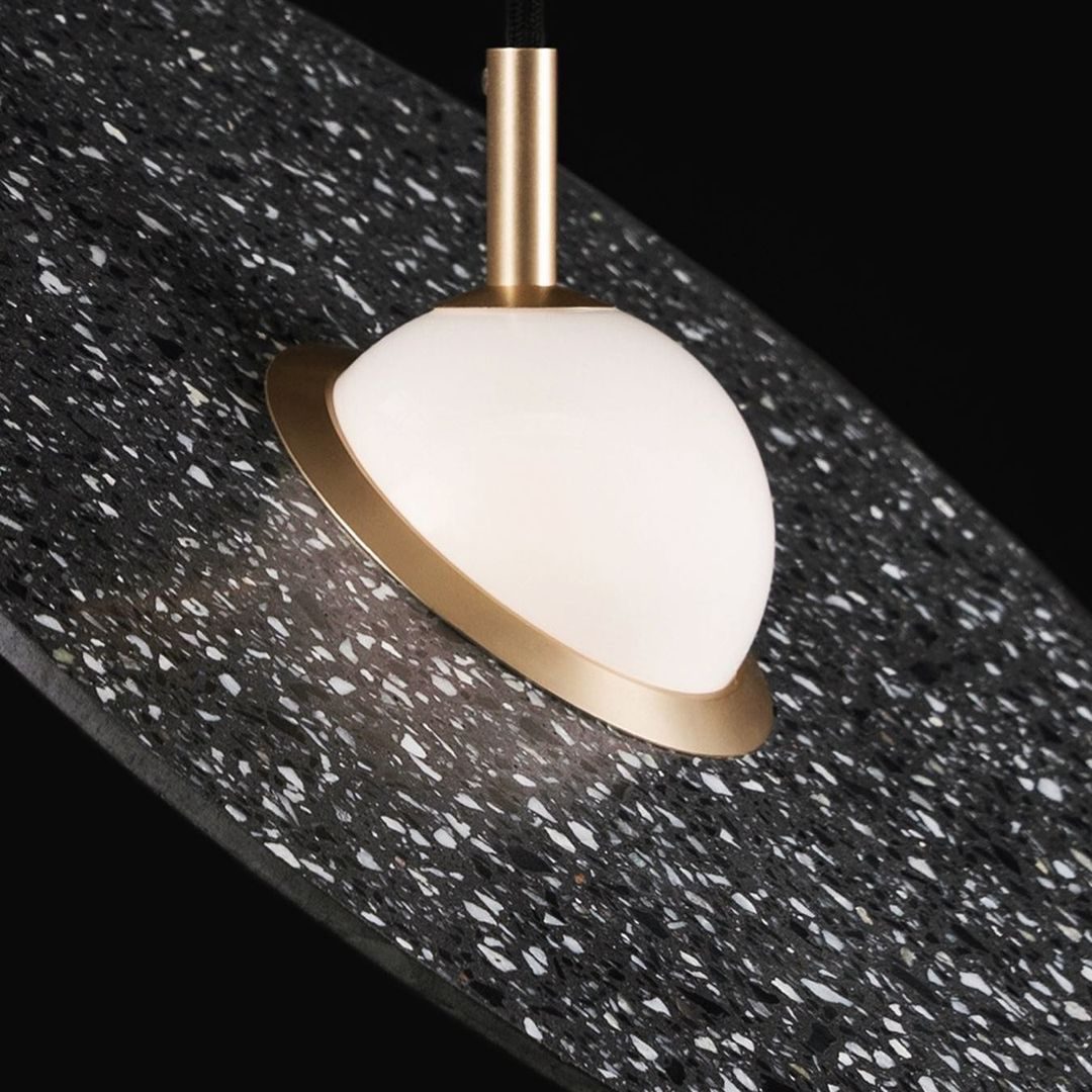 Luxury Terrazzo Pendant Light Modern LED Hanging Lamp for Dining Room & Kitchen Island