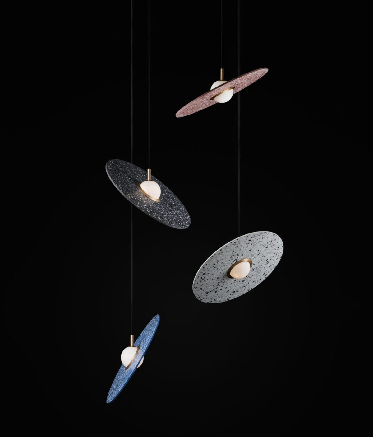 Luxury Terrazzo Pendant Light Modern LED Hanging Lamp for Dining Room & Kitchen Island