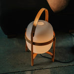 Portable Lantern Glass Table Lamp