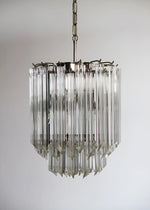 Quadriedri Murano Prisms Transparant Chandelier