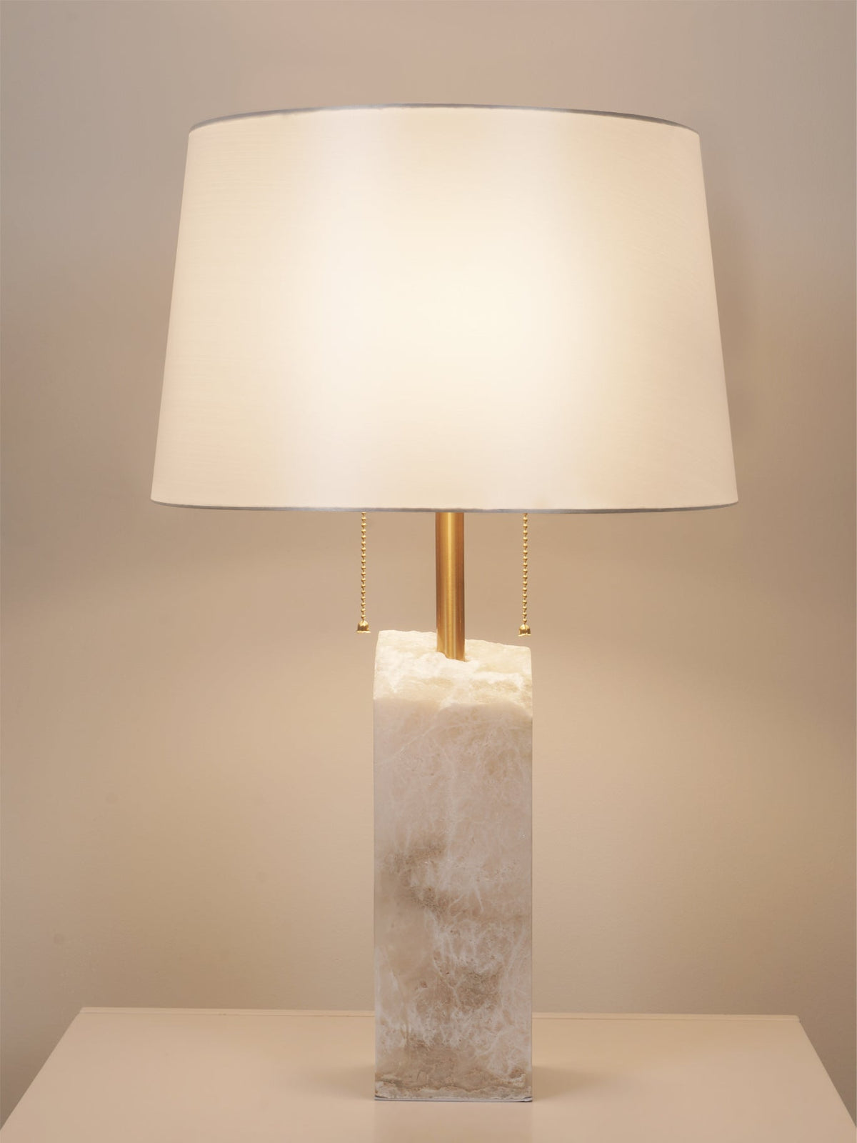 Raw Alabaster Table Lamp