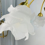 Retro Brass Glass Chandelier for Dining Room and Living Room