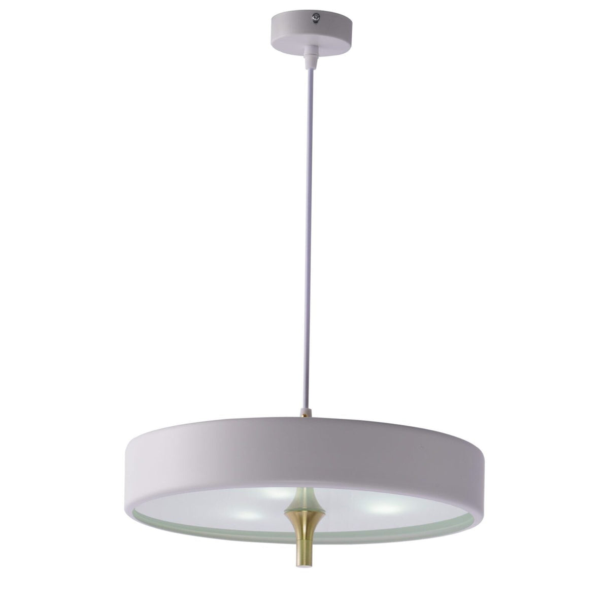 Revolve Pendant Light - Modern Brass & Glass Fixture for Dining Room, Living Room, and Bedroom