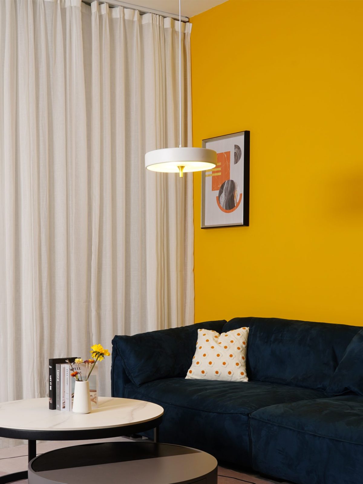 Revolve Pendant Light - Modern Brass & Glass Fixture for Dining Room, Living Room, and Bedroom