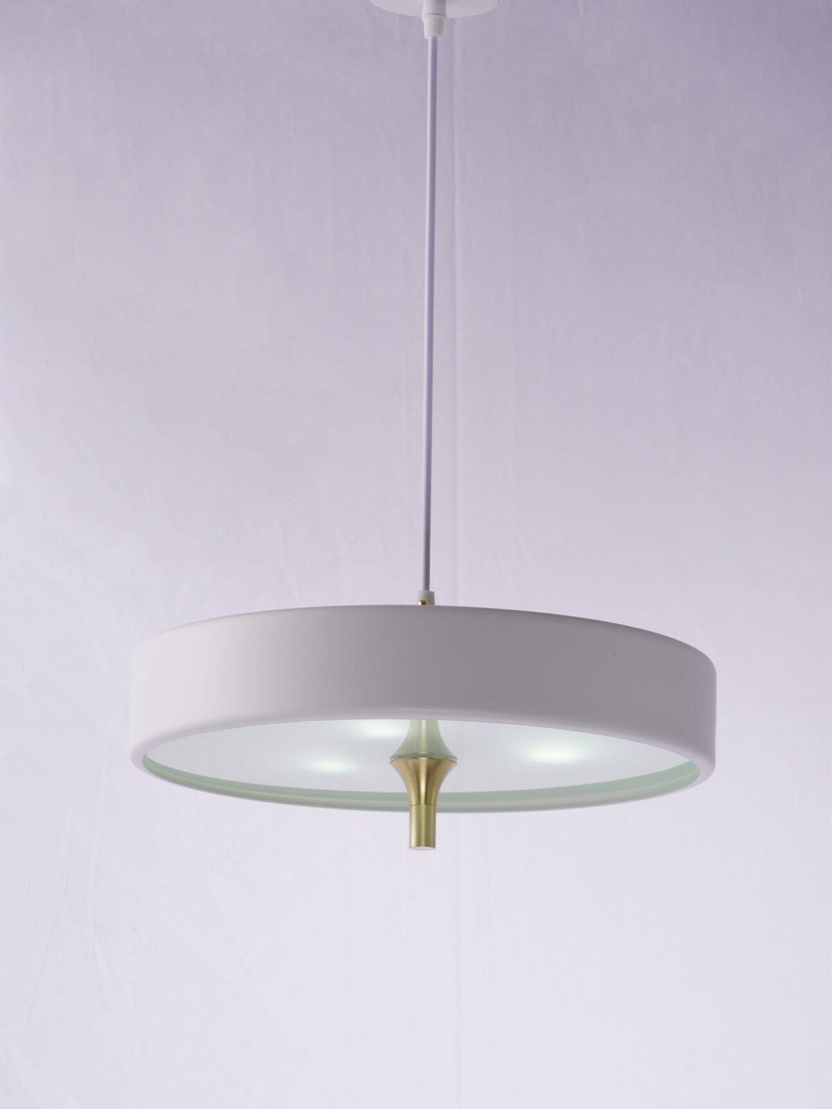 Revolve Pendant Light - Modern Brass & Glass Fixture for Dining Room, Living Room, and Bedroom
