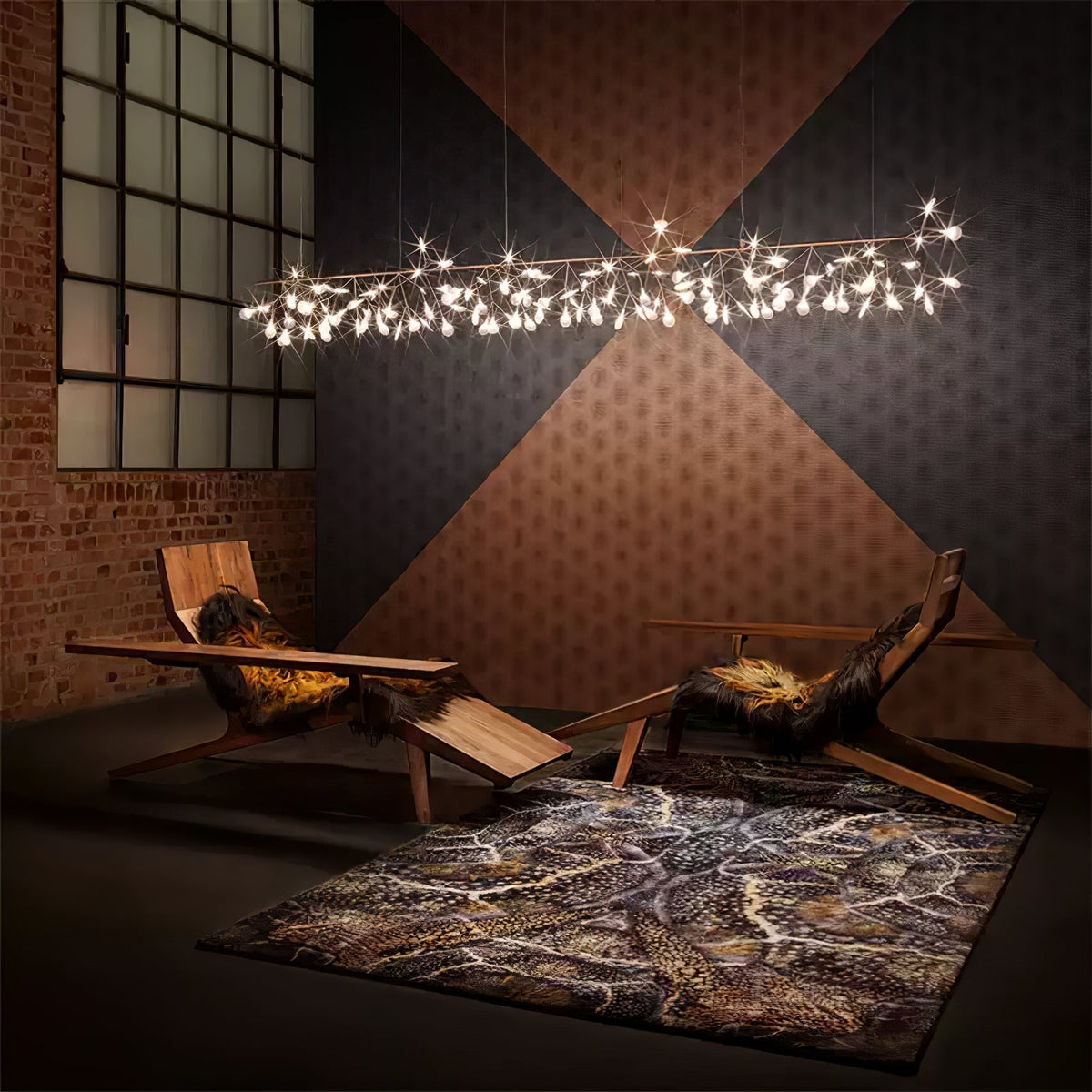 Rose Gold Firefly Led Chandelier