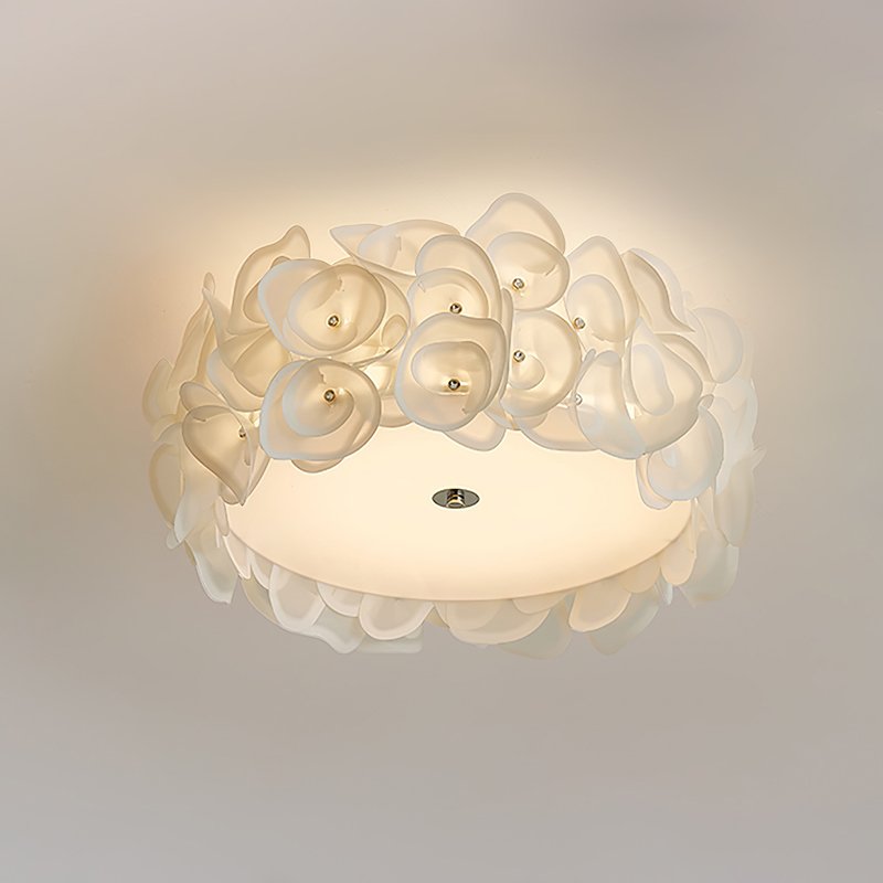 Luxury Rose Hydrangea Ceiling Light - Modern Floral LED Chandelier for Bedroom, Living Room, Dining Room