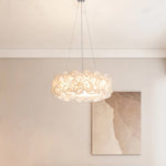 Handcrafted Metal Rose Hydrangea Chandelier for Living Room, Bedroom, and Dining Room