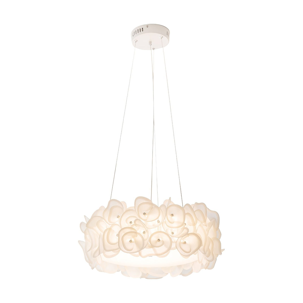 Handcrafted Metal Rose Hydrangea Chandelier for Living Room, Bedroom, and Dining Room