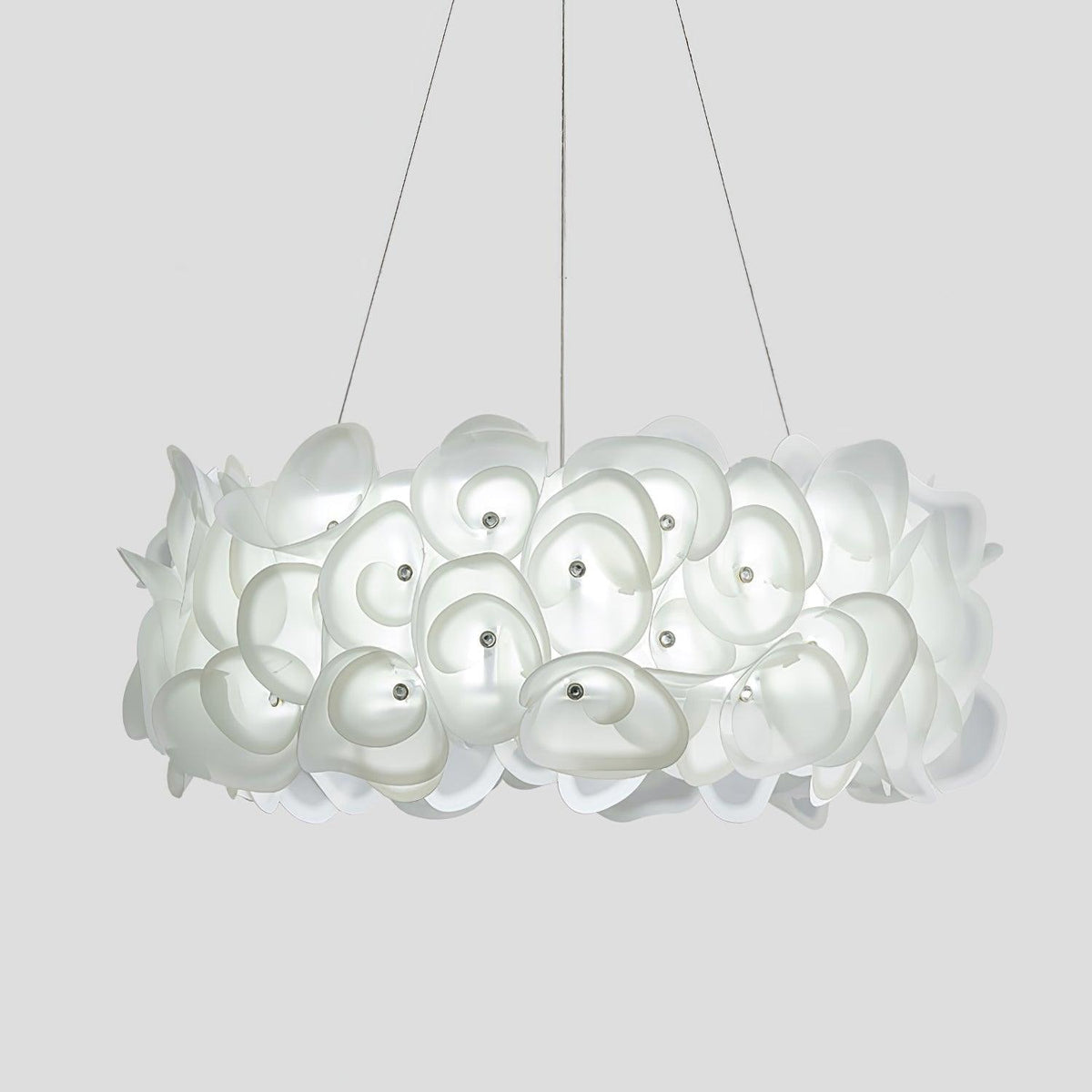 Handcrafted Metal Rose Hydrangea Chandelier for Living Room, Bedroom, and Dining Room