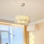Handcrafted Metal Rose Hydrangea Chandelier for Living Room, Bedroom, and Dining Room