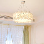 Handcrafted Metal Rose Hydrangea Chandelier for Living Room, Bedroom, and Dining Room