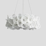 Handcrafted Metal Rose Hydrangea Chandelier for Living Room, Bedroom, and Dining Room