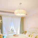 Handcrafted Metal Rose Hydrangea Chandelier for Living Room, Bedroom, and Dining Room