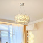Handcrafted Metal Rose Hydrangea Chandelier for Living Room, Bedroom, and Dining Room