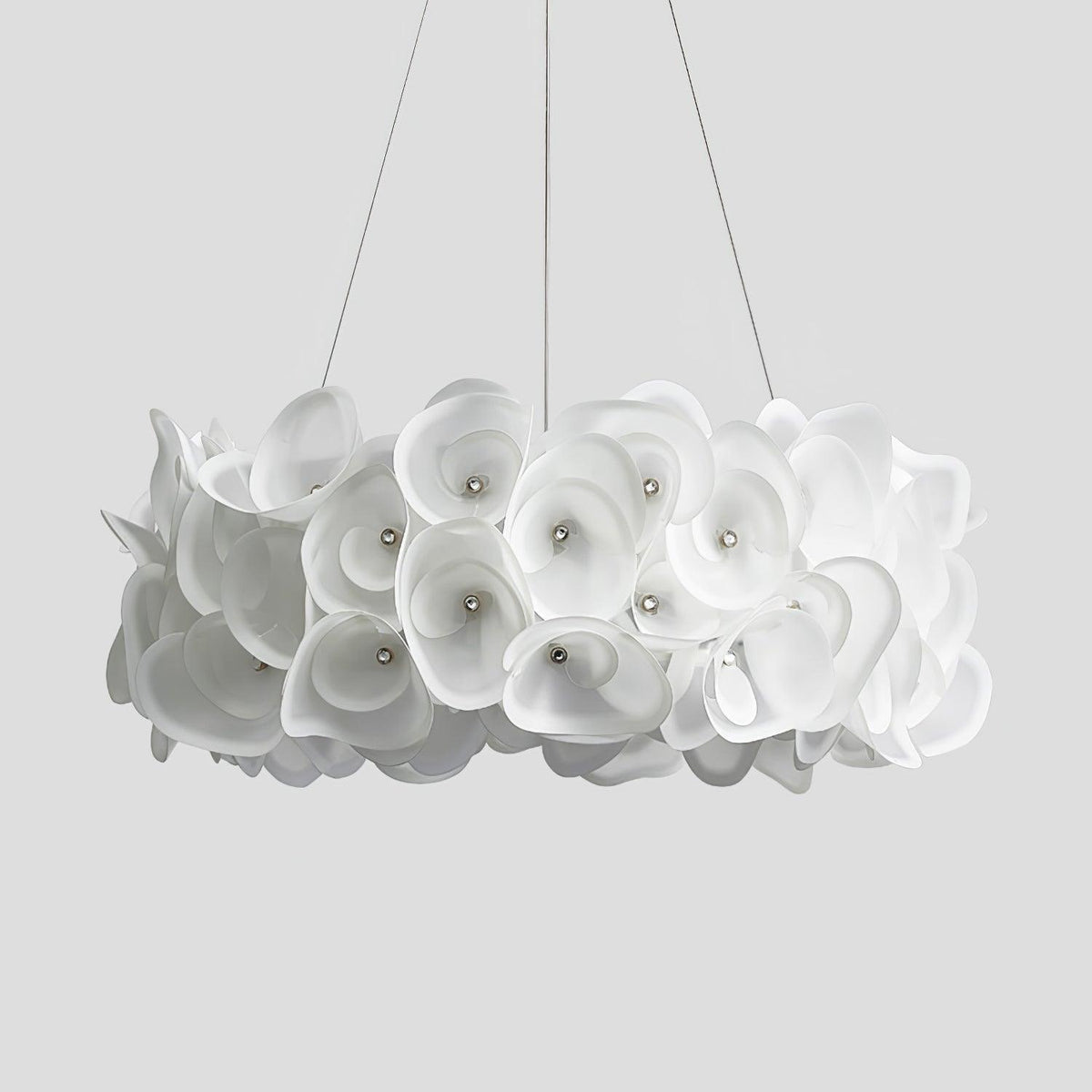 Handcrafted Metal Rose Hydrangea Chandelier for Living Room, Bedroom, and Dining Room