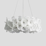 Handcrafted Metal Rose Hydrangea Chandelier for Living Room, Bedroom, and Dining Room