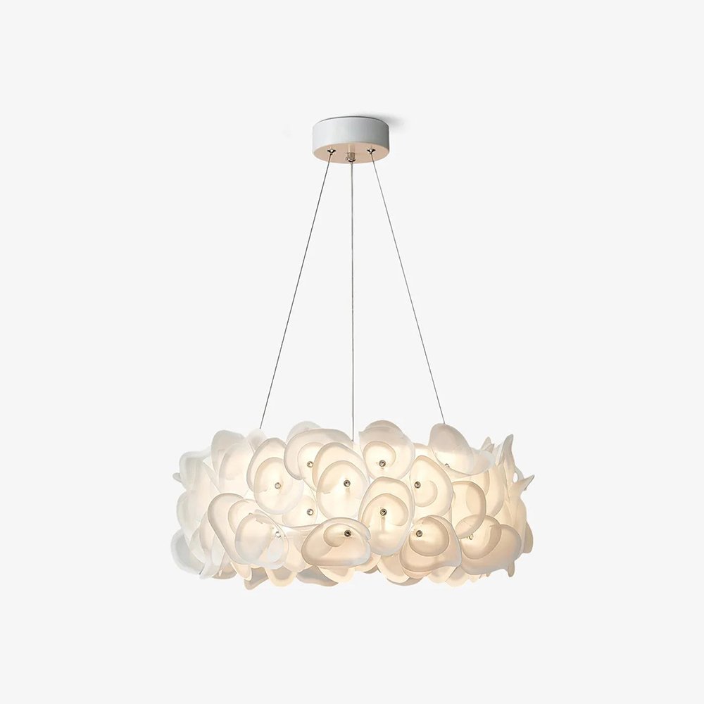 Handcrafted Metal Rose Hydrangea Chandelier for Living Room, Bedroom, and Dining Room