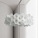 Handcrafted Metal Rose Hydrangea Chandelier for Living Room, Bedroom, and Dining Room