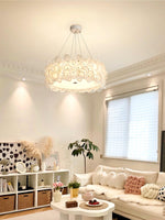 Handcrafted Metal Rose Hydrangea Chandelier for Living Room, Bedroom, and Dining Room
