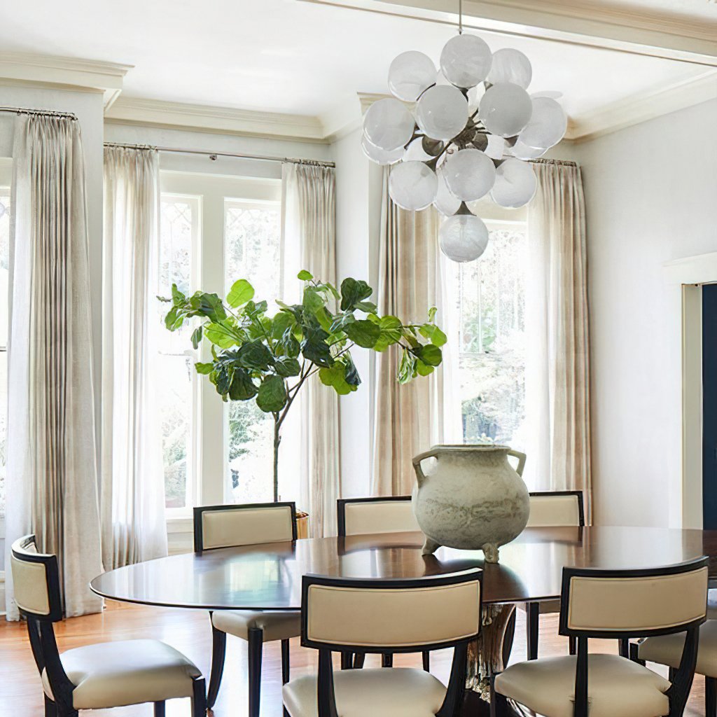 Rufus Chandelier 10-Light Modern Brass Crystal Glass Chandelier for Dining Room Living Room