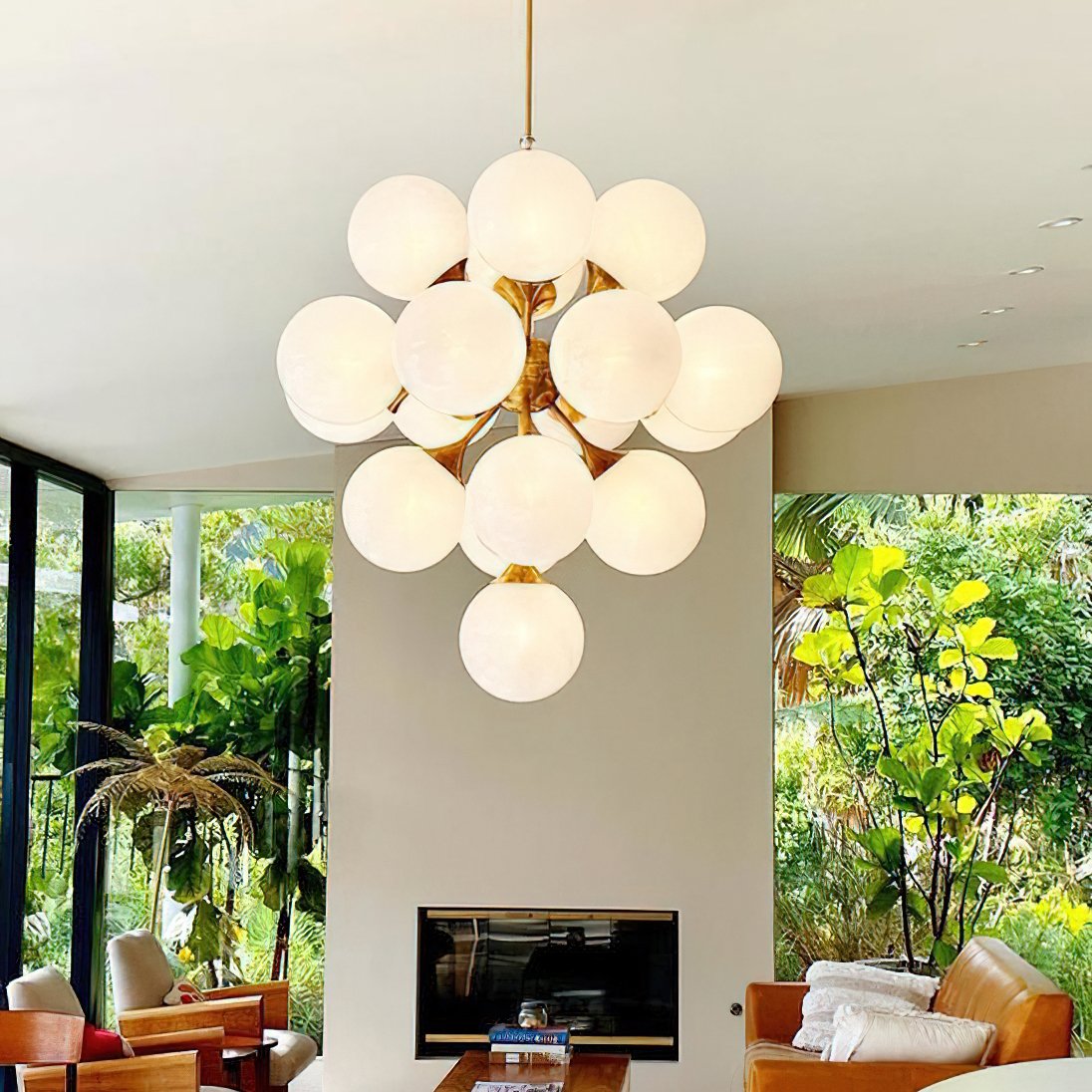 Rufus Chandelier 10-Light Modern Brass Crystal Glass Chandelier for Dining Room Living Room