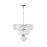 Rufus Chandelier 10-Light Modern Brass Crystal Glass Chandelier for Dining Room Living Room