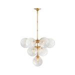 Rufus Chandelier 10-Light Modern Brass Crystal Glass Chandelier for Dining Room Living Room