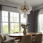 Rufus Chandelier 10-Light Modern Brass Crystal Glass Chandelier for Dining Room Living Room