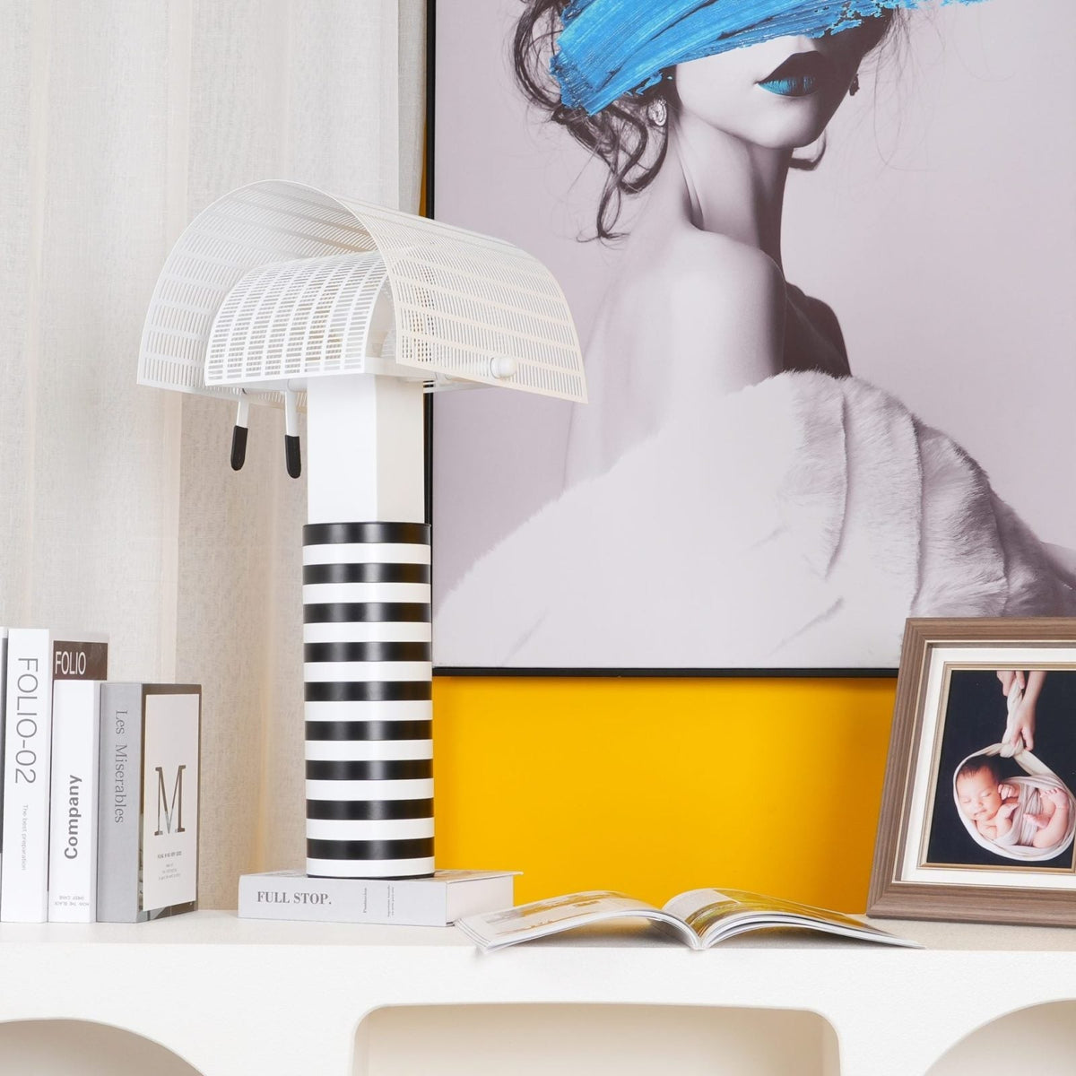 Shogun Table Lamp - Modern Geometric Metal Desk Lamp for Bedroom, Living Room & Office