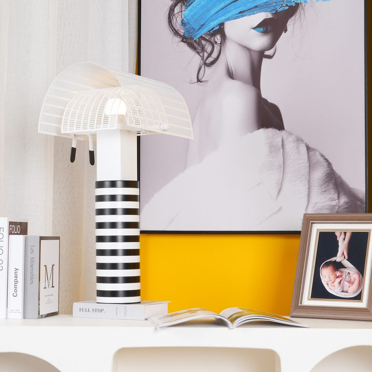 Shogun Table Lamp - Modern Geometric Metal Desk Lamp for Bedroom, Living Room & Office