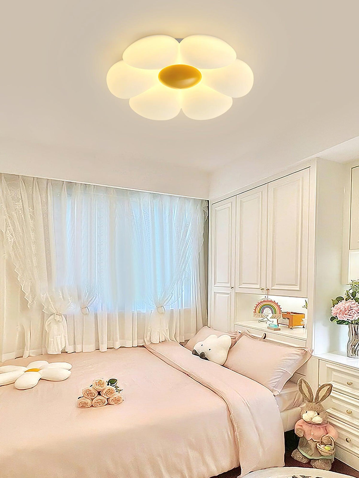 Six Leaf Flower Kids Room Ceiling Lamp
