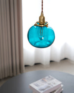 small-retro-handmade-glass-pendant-light