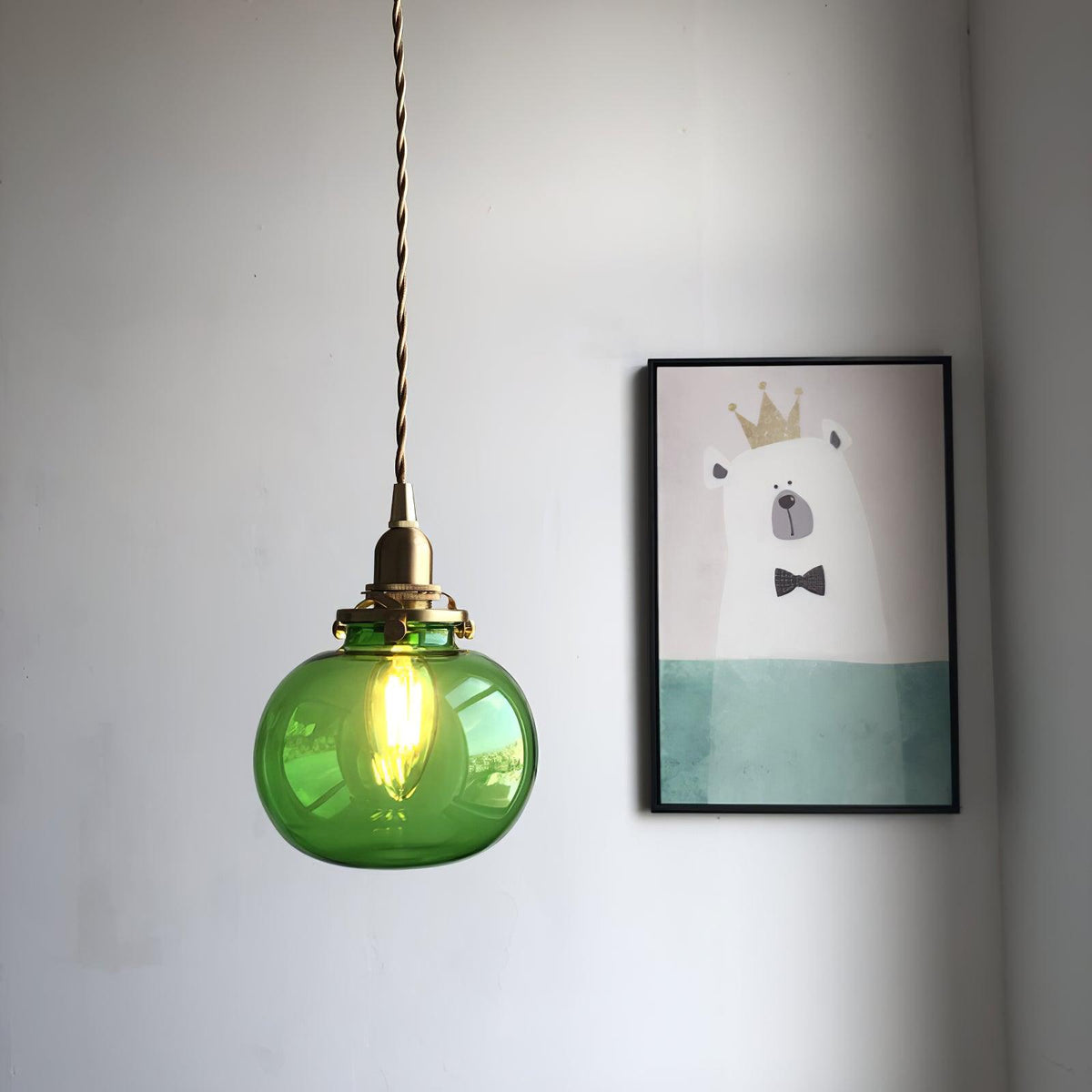 small-retro-handmade-glass-pendant-light