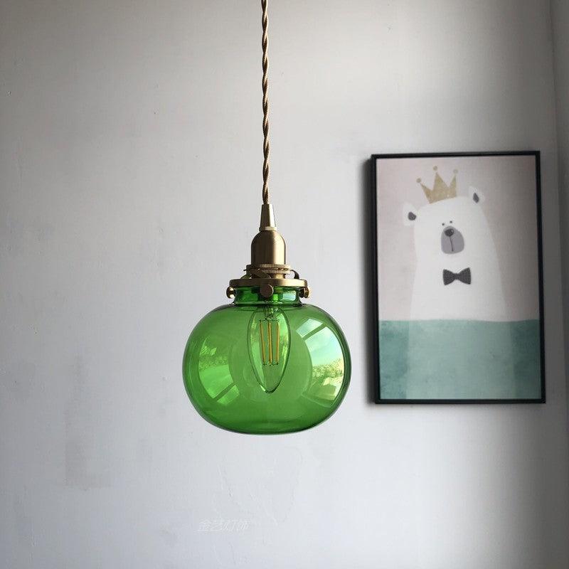 small-retro-handmade-glass-pendant-light