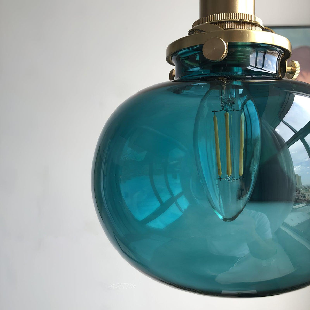 small-retro-handmade-glass-pendant-light