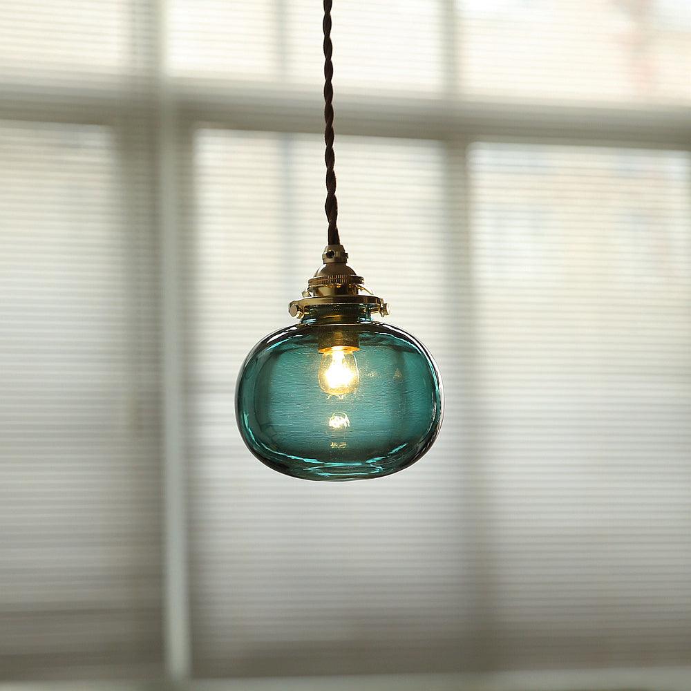 small-retro-handmade-glass-pendant-light