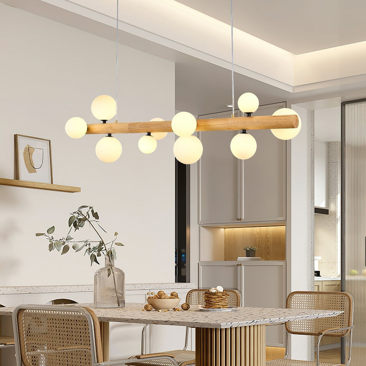 Modern Glass Ball Chandelier Luxury Dining Room Lighting