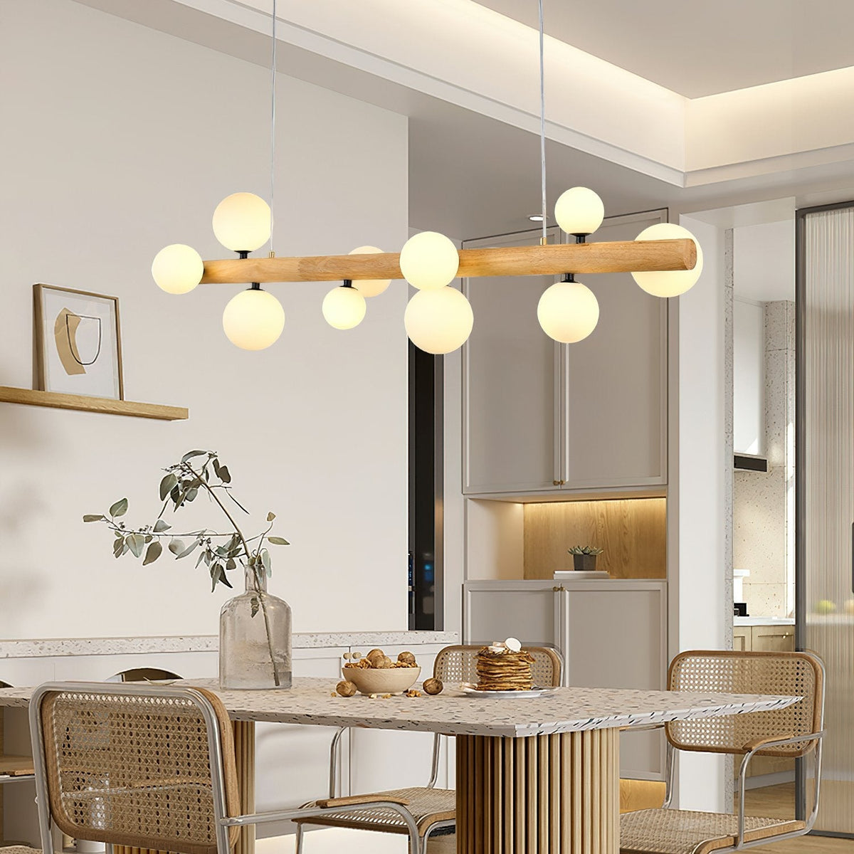Modern Glass Ball Chandelier Luxury Dining Room Lighting