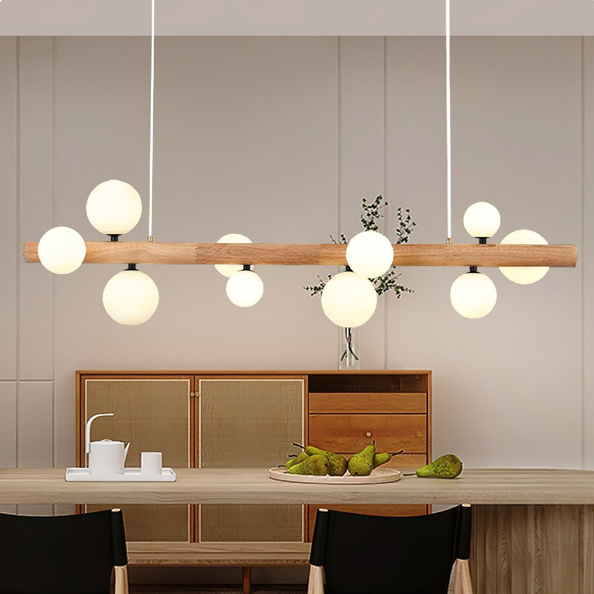Modern Glass Ball Chandelier Luxury Dining Room Lighting
