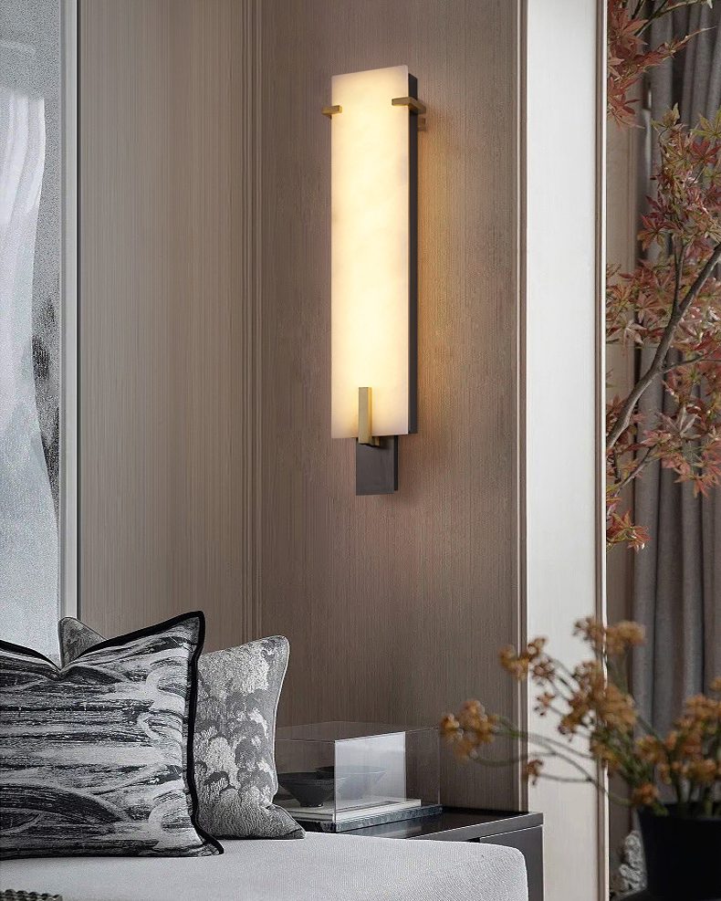 Modern Alabaster LED Wall Sconce | Luxury Bedroom Lighting