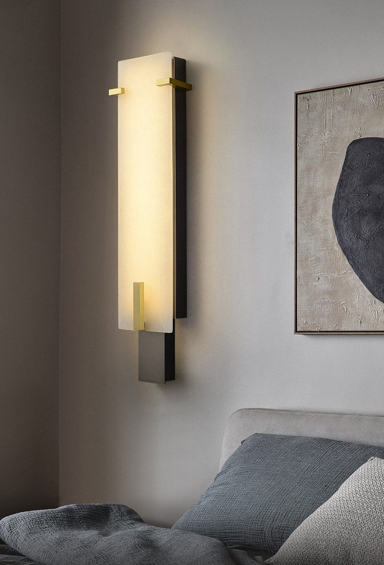 Modern Alabaster LED Wall Sconce | Luxury Bedroom Lighting